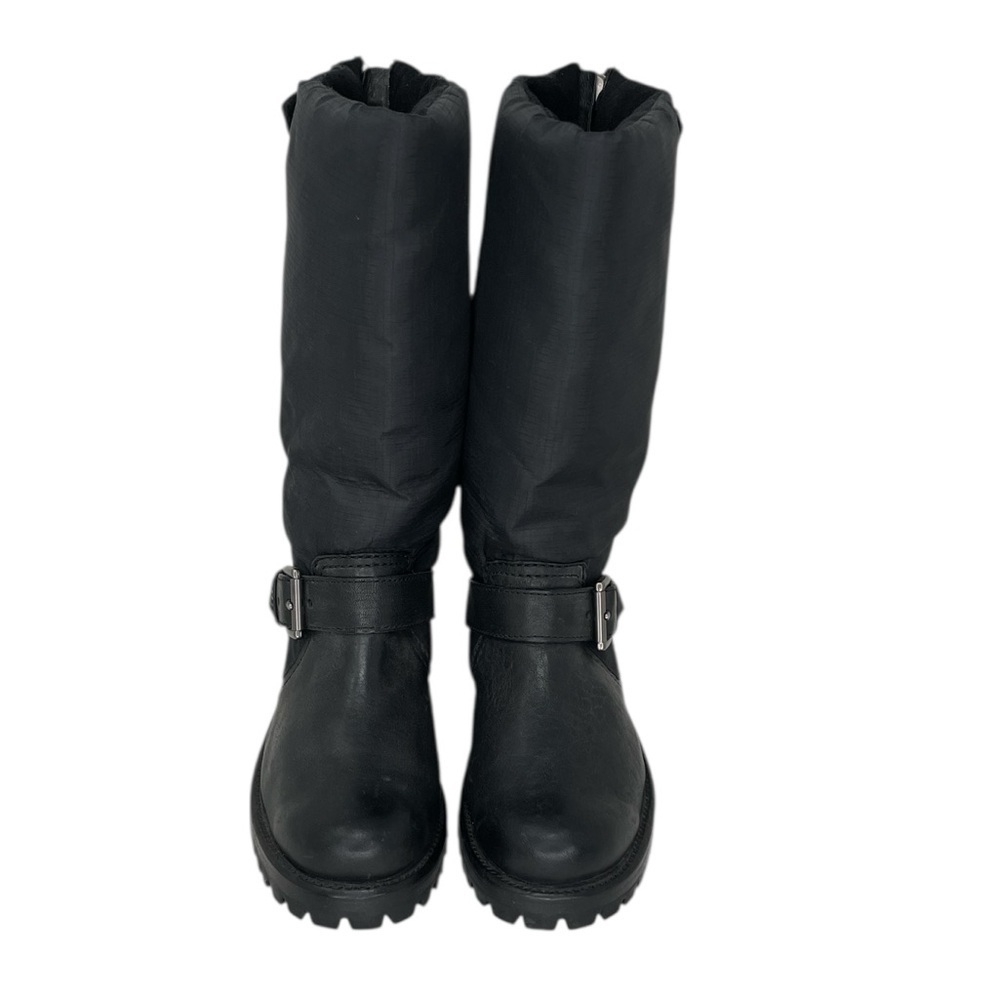 Coach Women's Black Boots Betsie Mid Calf Leather Nylon Lug Sole Size 6.5 - Picture 7 of 11